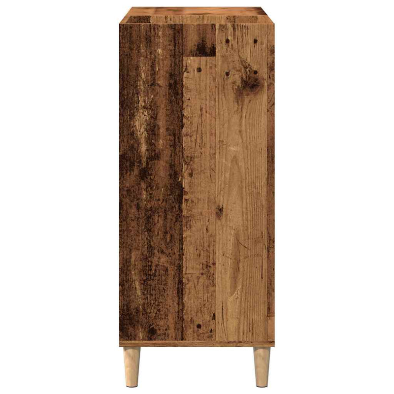 Platenkast 84,5X38X89 Cm Bewerkt Hout Oud Houtkleurig