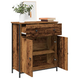 Dressoir 70X30X80 Cm Bewerkt Hout En Staal Kleurig