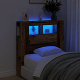 Led Hoofdbord 140 X 18,5 X 103,5 Cm Bewerkt Hout