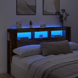 Led Hoofdbord 140 X 18,5 X 103,5 Cm Bewerkt Hout