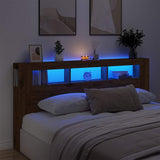 Led Hoofdbord 140 X 18,5 X 103,5 Cm Bewerkt Hout