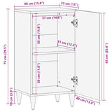 Dressoir 40X33X75 Cm Massief Mangohout