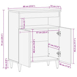 Dressoir 60X33X75 Cm Massief Mangohout