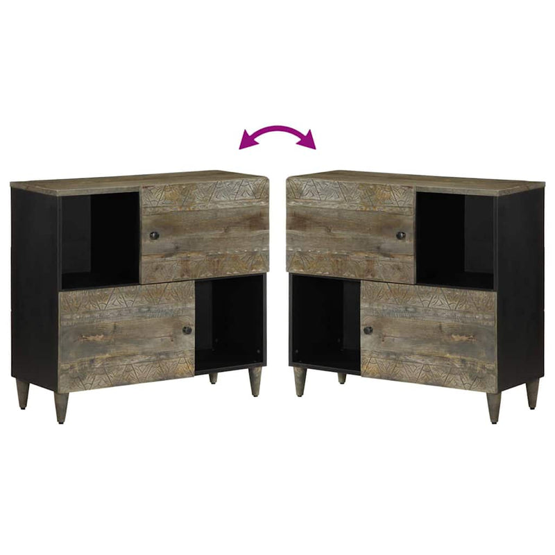 Dressoir 80X33X75 Cm Massief Mangohout