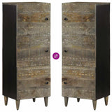 Hoge Kast 40X33X110 Cm Massief Mangohout
