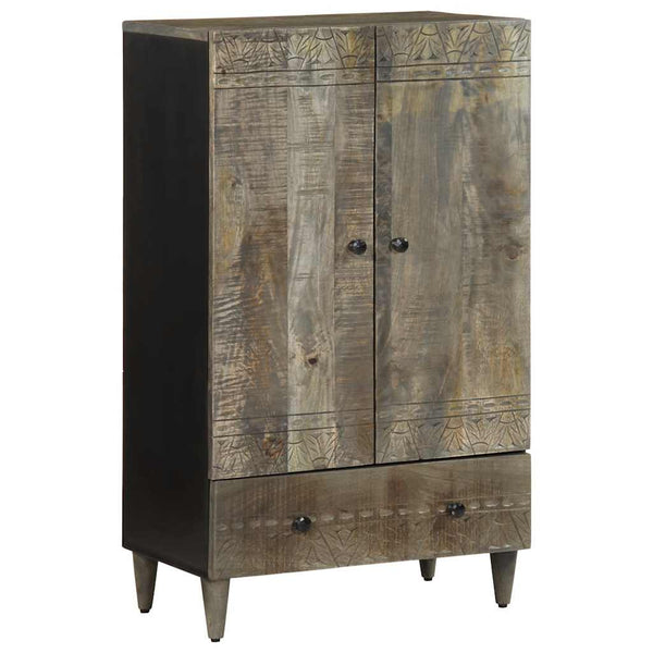 Hoge Kast 60X33X100 Cm Massief Mangohout
