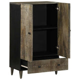 Hoge Kast 60X33X100 Cm Massief Mangohout