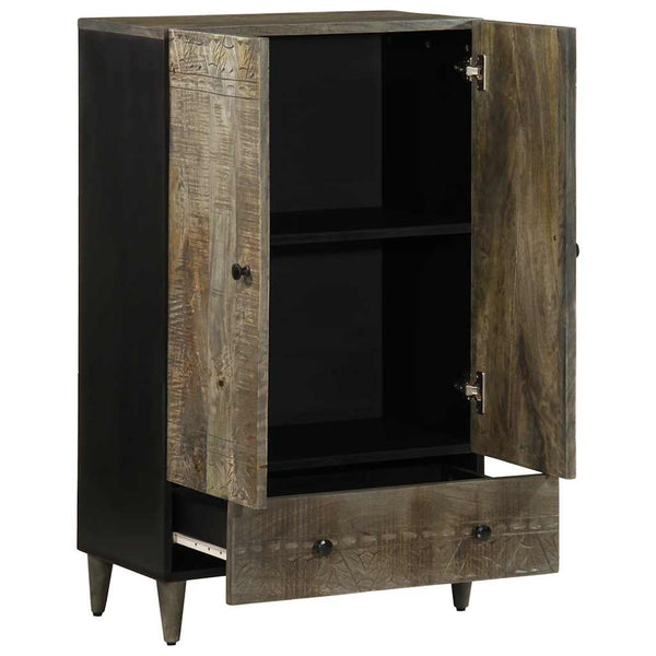 Hoge Kast 60X33X100 Cm Massief Mangohout