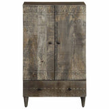 Hoge Kast 60X33X100 Cm Massief Mangohout