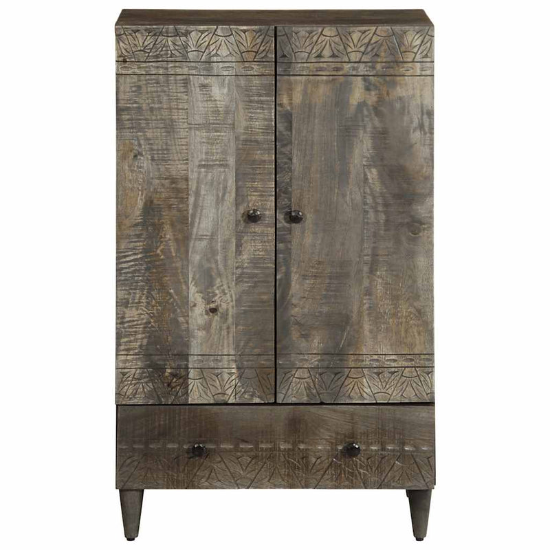 Hoge Kast 60X33X100 Cm Massief Mangohout