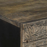 Hoge Kast 60X33X100 Cm Massief Mangohout