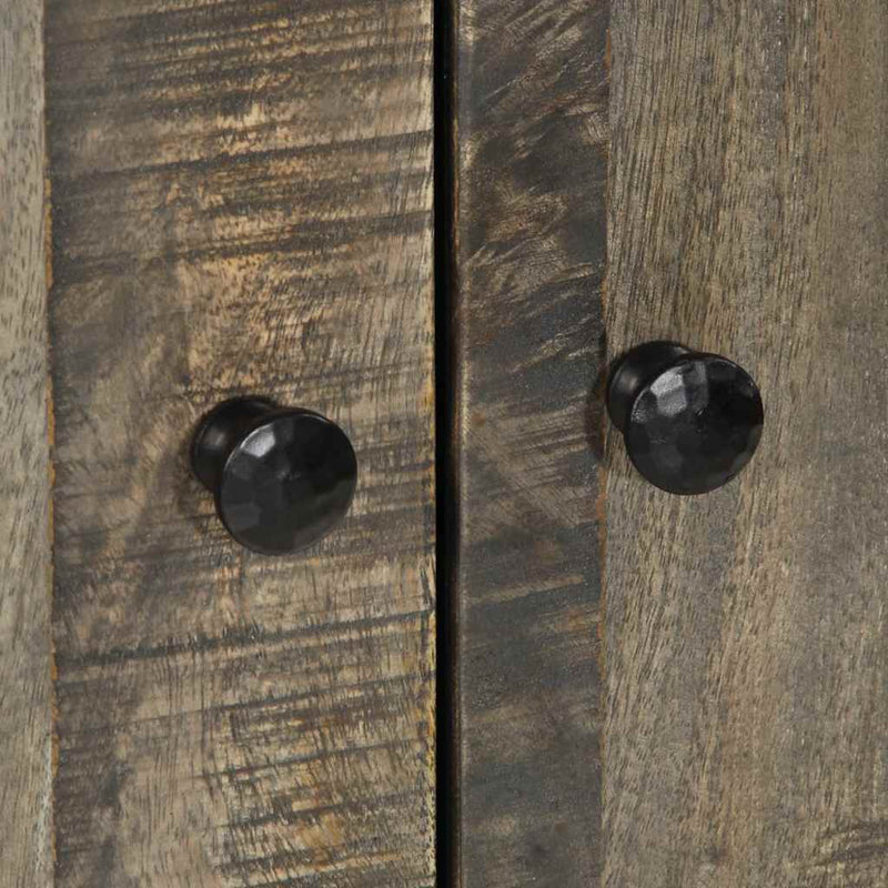 Hoge Kast 60X33X100 Cm Massief Mangohout
