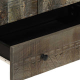 Hoge Kast 60X33X100 Cm Massief Mangohout