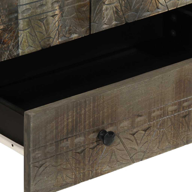 Hoge Kast 60X33X100 Cm Massief Mangohout