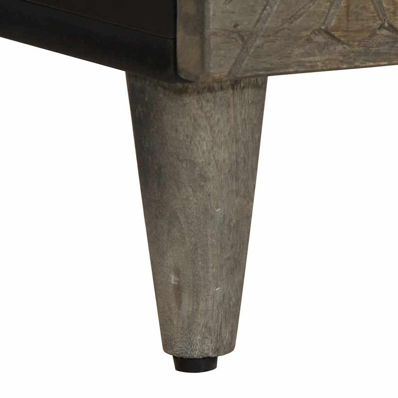 Hoge Kast 60X33X100 Cm Massief Mangohout