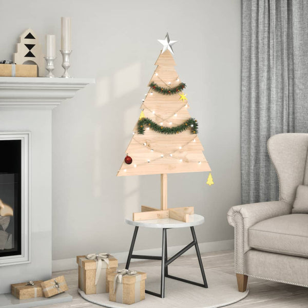 Kerstdecoratie Kerstboom Massief Hout Naturel (Onafgewerkt)