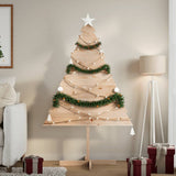 Kerstdecoratie Kerstboom Massief Hout Naturel (Onafgewerkt)
