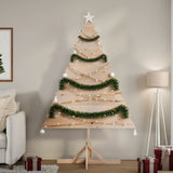 Kerstdecoratie Kerstboom Massief Hout Naturel (Onafgewerkt)