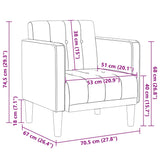Fauteuil Met Armleuningen 53 Cm Fluweel
