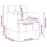 Fauteuil Met Armleuningen 55 Cm Fluweel