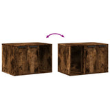 Kattenbakkast Bewerkt Hout Kleurig