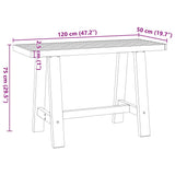 Bureau Noain A-Vormige Poten 120X50X75 Cm Massief Hout