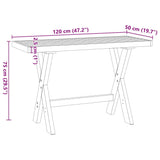 Bureau Noain X-Vormige Poten 120X50X75 Cm Massief Hout