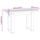 Bureau Noain U-Vormige Poten 120X50X75 Cm Massief Hout