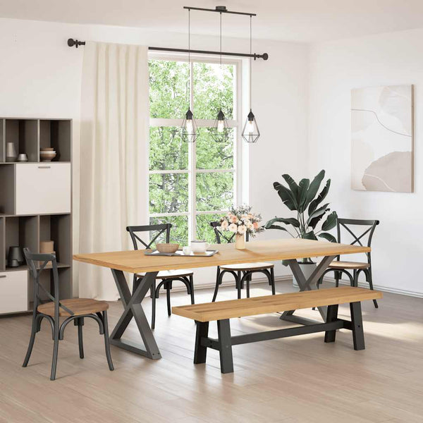 Eetbank Noain A-Vormige Poten 180X40X45 Cm Massief Hout