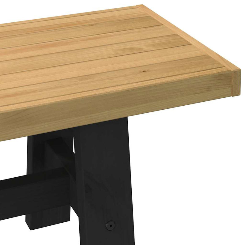 Eetbank Noain A-Vormige Poten 180X40X45 Cm Massief Hout