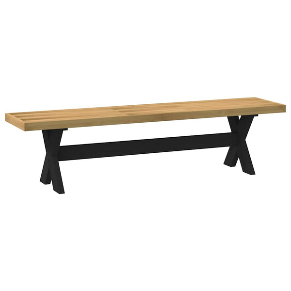 Eetbank Noain X-Vormige Poten 180X40X45 Cm Massief Hout