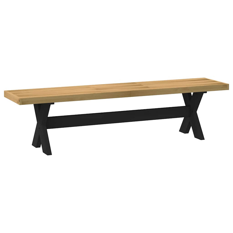 Eetbank Noain X-Vormige Poten 180X40X45 Cm Massief Hout