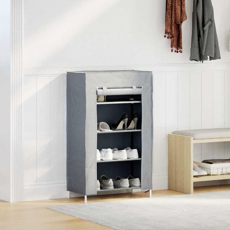 Schoenenkast 60,5X30X97 Cm Vliesvlies Grijs