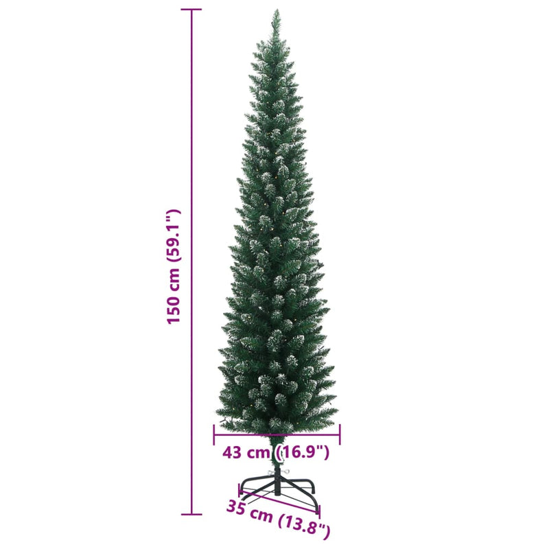Kunstkerstboom Smal Met 150 Led's