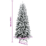 Kunstkerstboom Met 300 Led's En Sneeuw