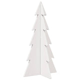 Kerstdecoratie Kerstboom 59,5 Cm Massief Grenenhout Wit