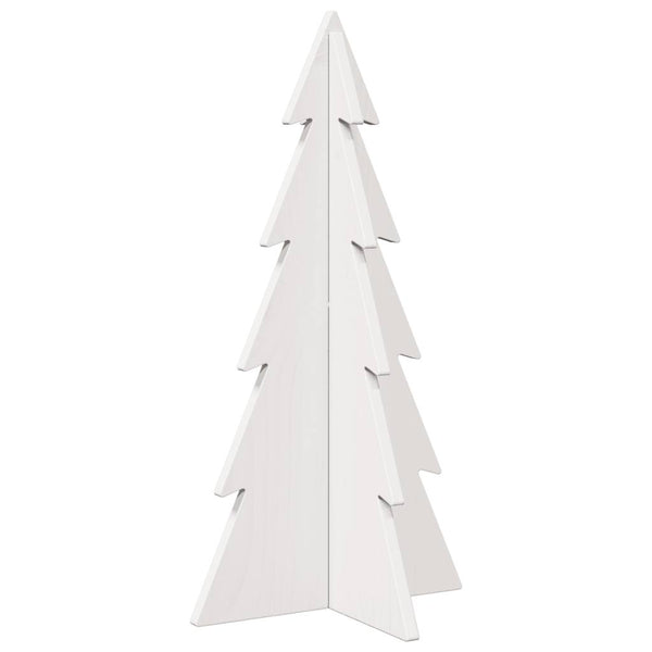 Kerstdecoratie Kerstboom 59,5 Cm Massief Grenenhout Wit