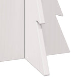 Kerstdecoratie Kerstboom 59,5 Cm Massief Grenenhout Wit