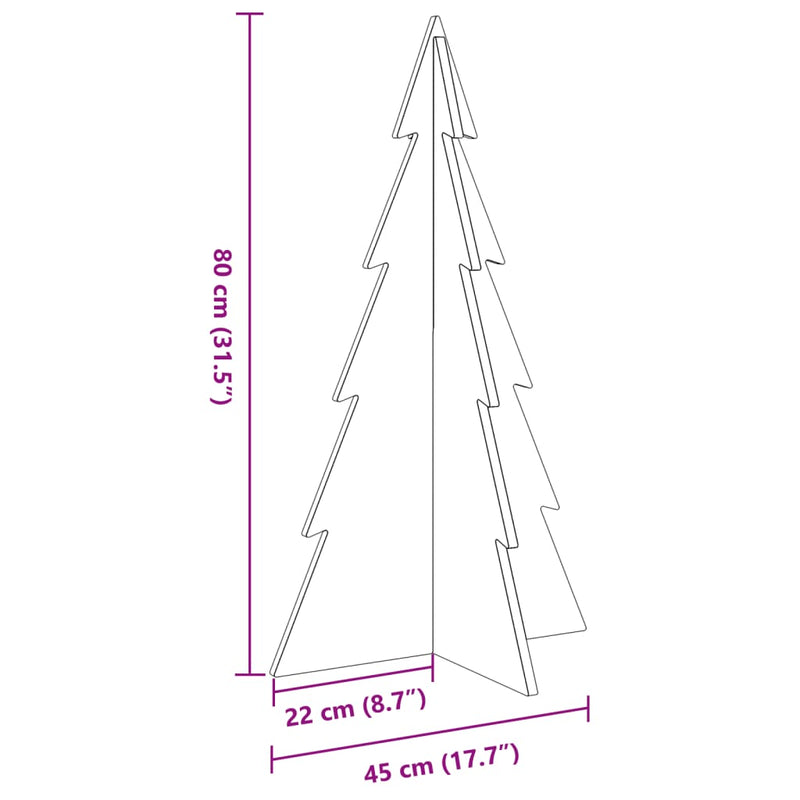 Kerstdecoratie Kerstboom Massief Grenenhout Naturel