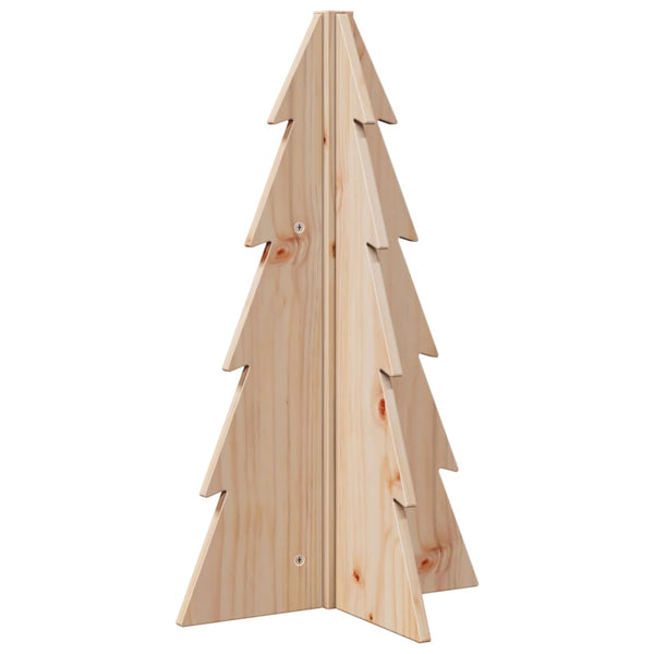 Kerstdecoratie Kerstboom 69,5 Cm Massief Grenenhout Naturel