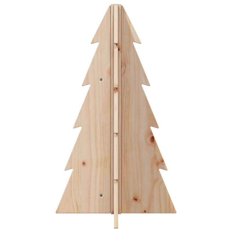 Kerstdecoratie Kerstboom 69,5 Cm Massief Grenenhout Naturel