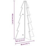 Kerstdecoratie Kerstboom 69,5 Cm Massief Grenenhout Naturel