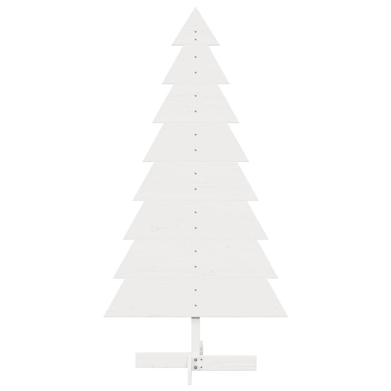 Kerstdecoratie Kerstboom Massief Grenenhout Wit