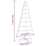 Kerstdecoratie Kerstboom Massief Grenenhout Wit