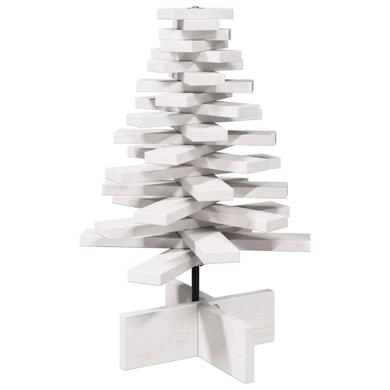 Kerstdecoratie Kerstboom Massief Grenenhout Wit