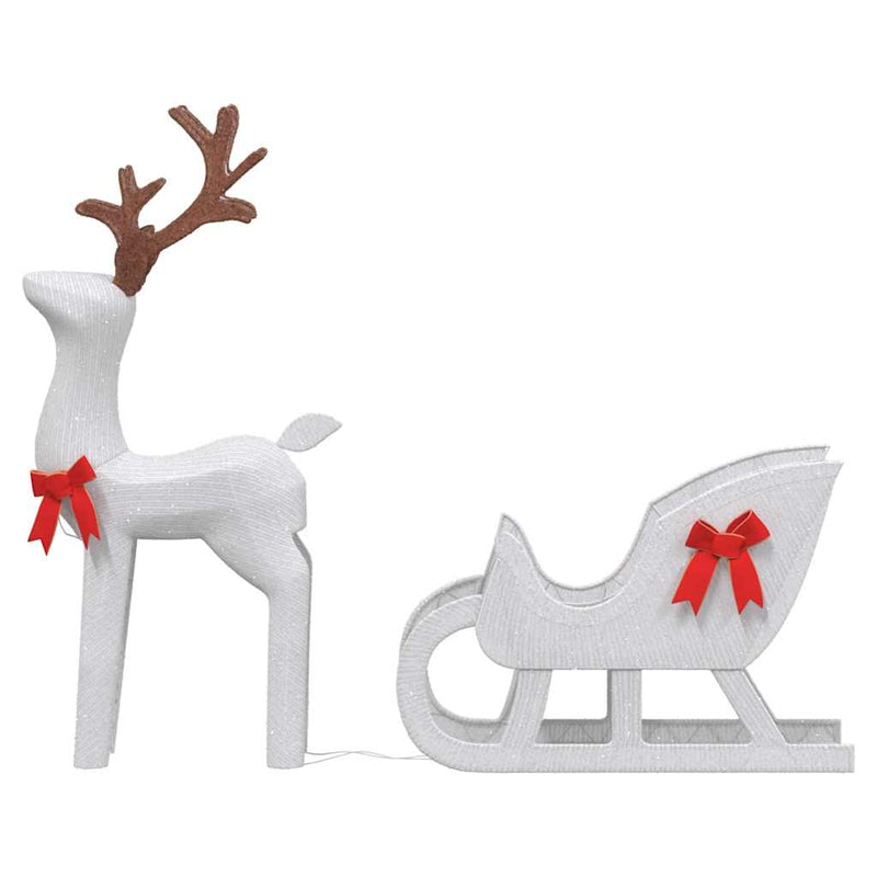 Kerstdecoratie Rendier En Slee 100 Led's