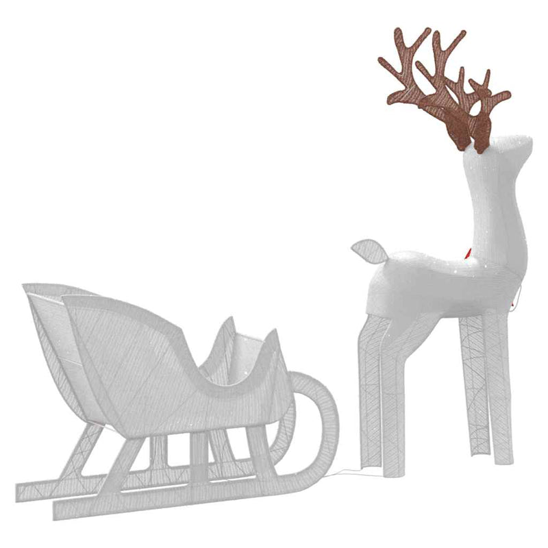 Kerstdecoratie Rendier En Slee 100 Led's