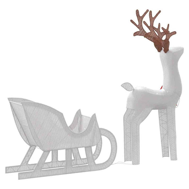 Kerstdecoratie Rendier En Slee 100 Led's