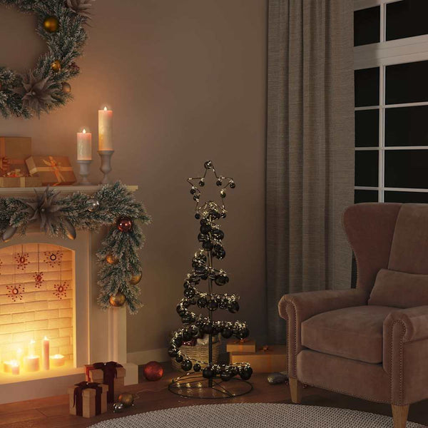 Led-Kerstboom Met Kerstballen 80 Leds Warm Wit