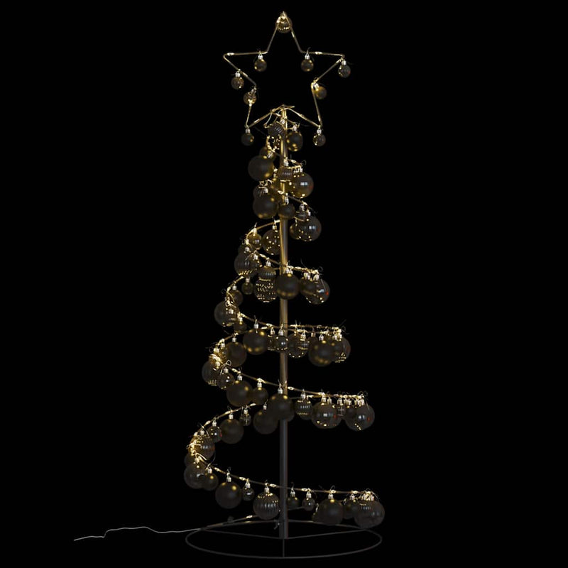 Led-Kerstboom Met Kerstballen 80 Leds Warm Wit
